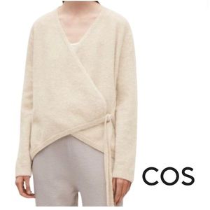 COS Wool Alpaca Blend Wrap Sweater